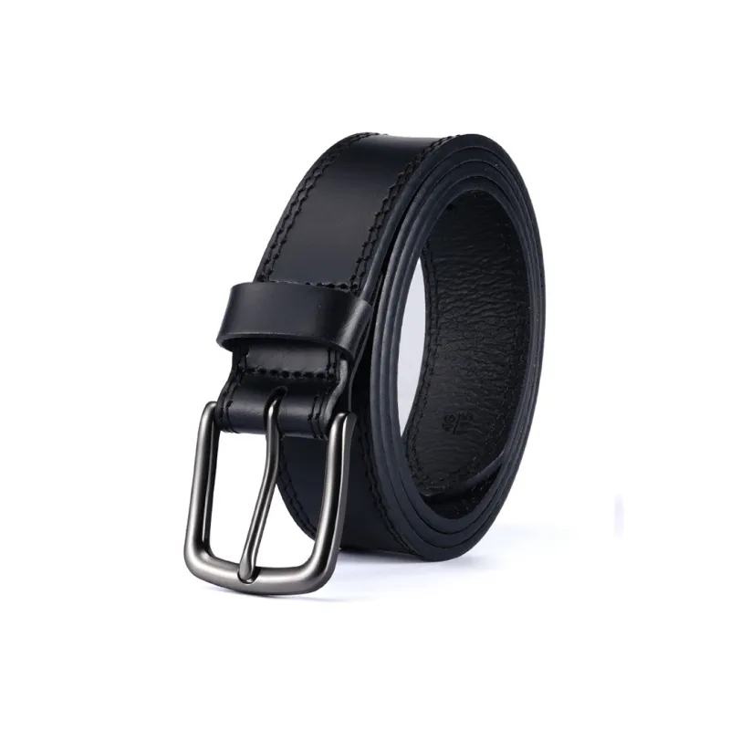 Yalu Preferred Top Grain Cow Leather Belts Men's Width 3.5CM-0