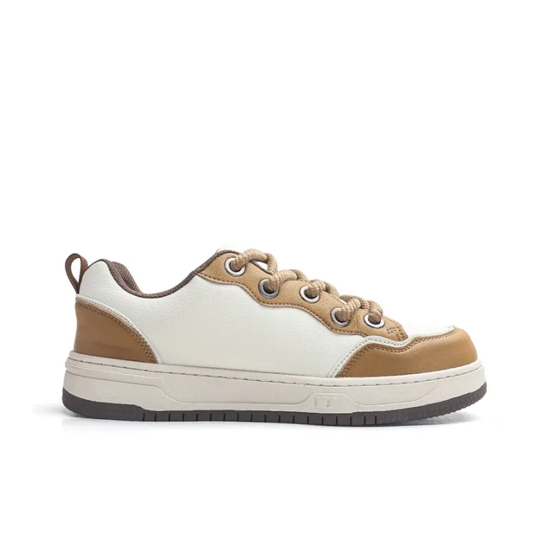 Nam Po Wan x Jifffly Slip-Resistant Water-Resistant Balance Low-Top Skateboard Shoes Unisex Beige Burgundy-7