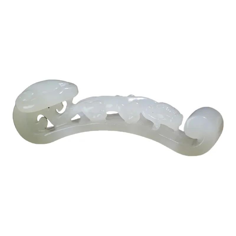 Jade Charm Yao Hetian Jade Pendants White Jade/Pale Greenish White Jade Unisex-0