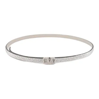 Valentino VLogo Plaque Embellished Belt