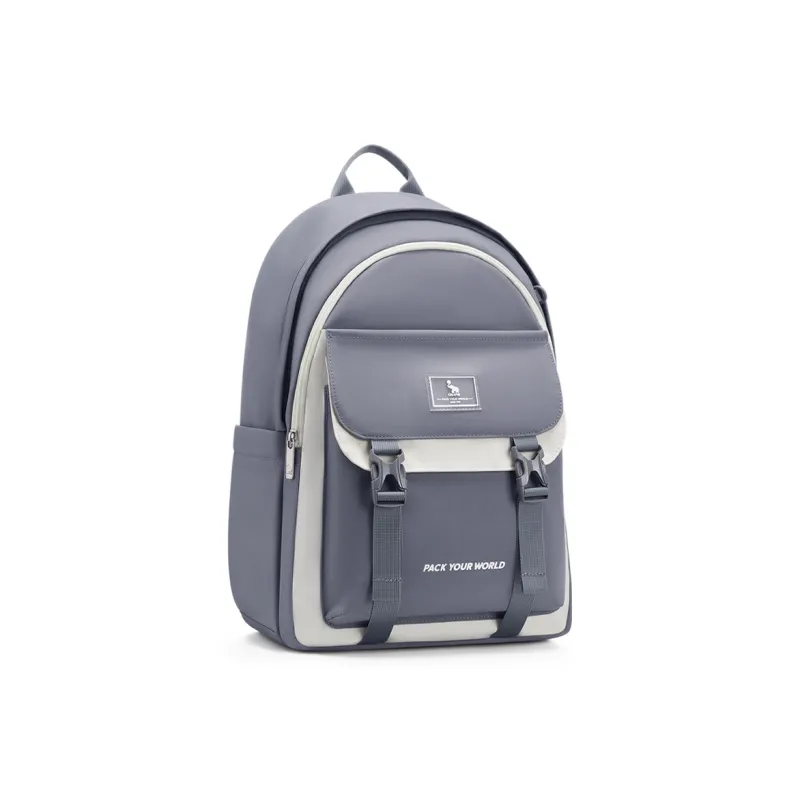OIWAS Fabric Backpack Unisex Light Purple/Light Gray-7