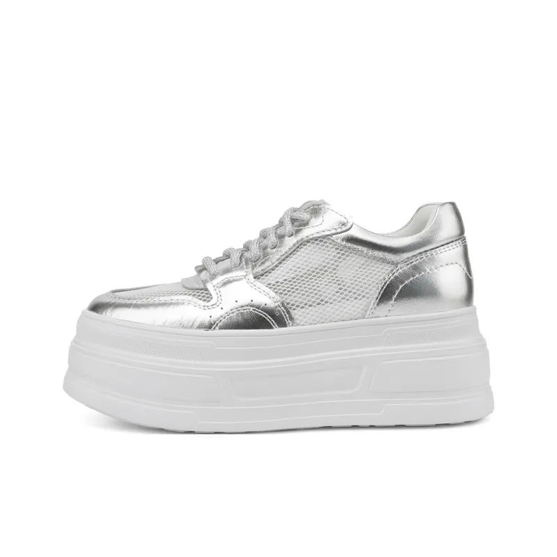 Rosa Bianca Lightweight Breathable Height Increasing Low-Top Skateboard Shoes Women's-7