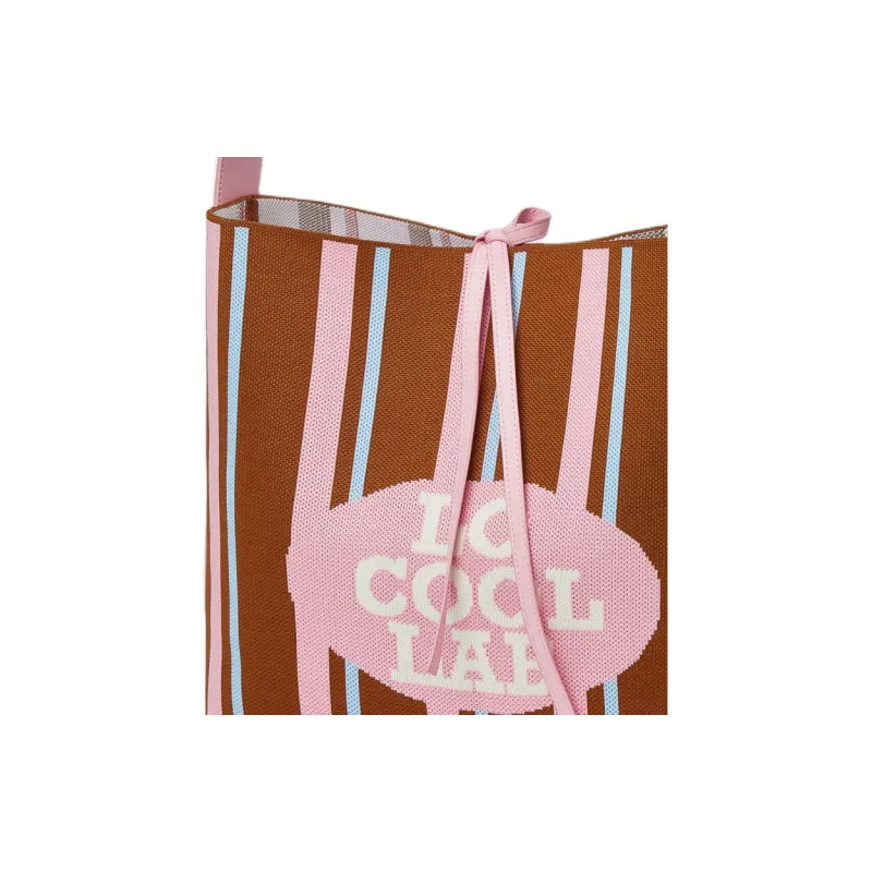 LOCOOLLAB Calfskin Tote Bag Shopping Bag Shoulder Bag Handbag Women's Pink-2