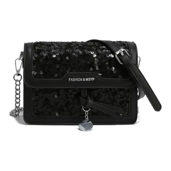 BGAY PU Shoulder Bag Crossbody Bag Women's Black/Silver