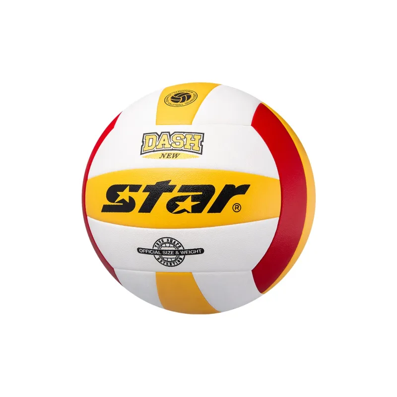 Star PU Size 5 Ball Volleyball Unisex Yellow Red White-4