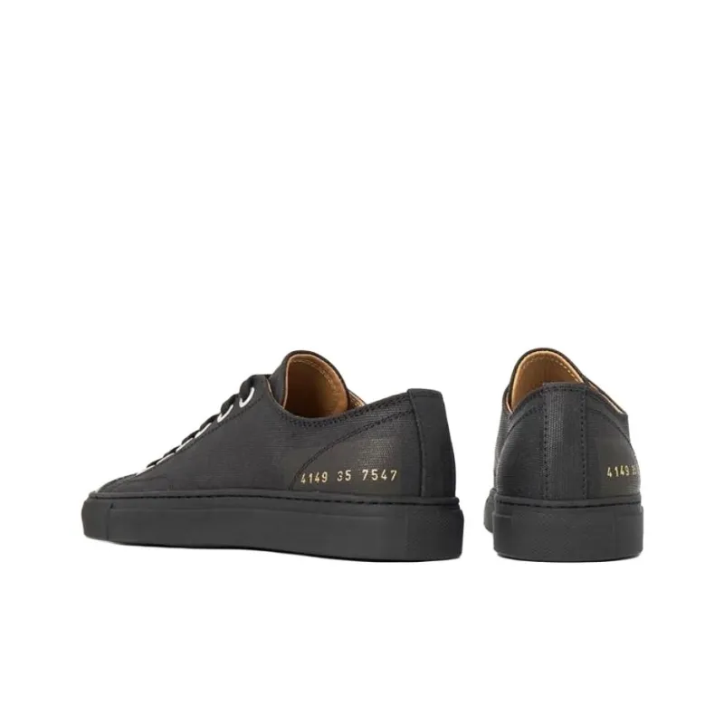 COMMON PROJECTS Low Top Canvas Shoes Women's Black-4