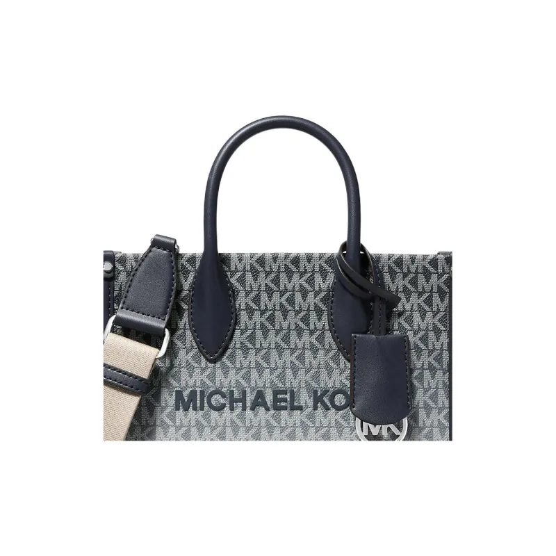 MICHAEL KORS Mirella Polyurethane Tote Bag, Shopping Bag, Shoulder Bag, Handbag Small Size Women's Marine Blue-4