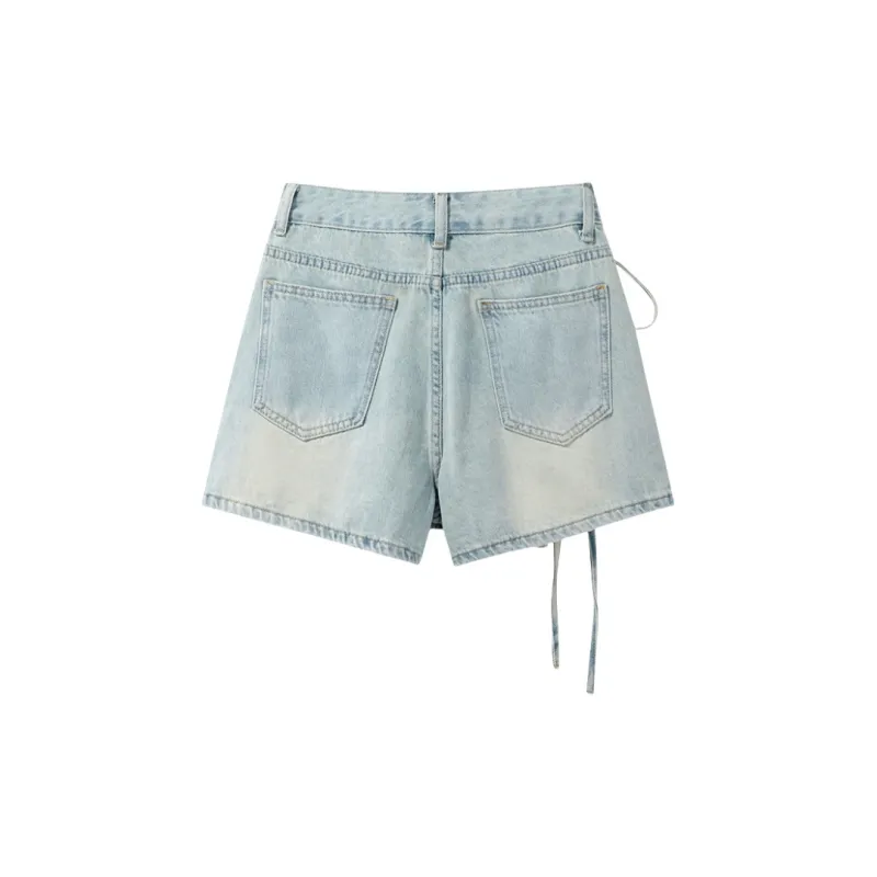 YGPRW Denim Shorts Women's Light Blue-1