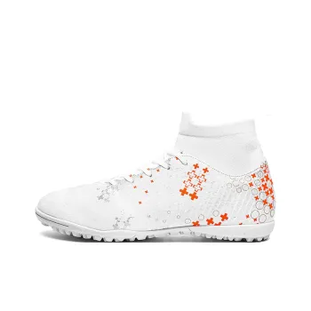 QIUTEXIONG Soccer Shoes Unisex High Top Aqua/White/Black