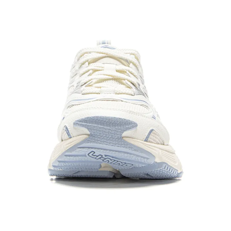 LiNing Star Shock Absorbers Slip Resistant, Abrasion Resistant, Breathable Low Top Chunky Sneakers Women's White Blue-4