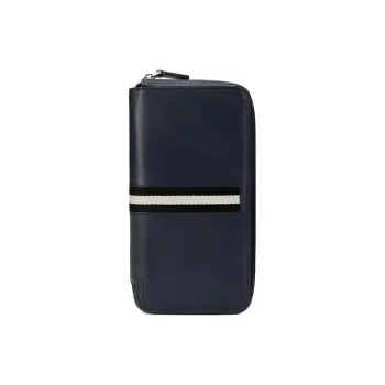 BALLY Leather Wallet Men's Blue