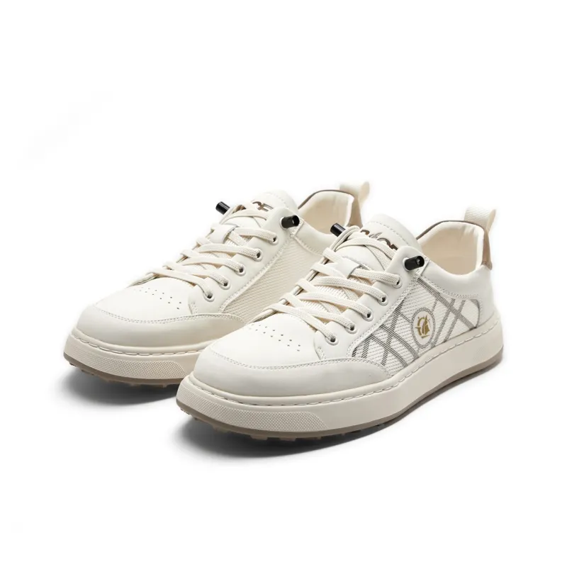 HLA Lace-Up Lightweight Breathable Mesh Fashion Color Blocking Sports Casual Shoes Men's-1