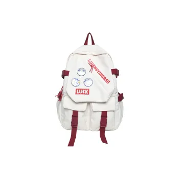 URBAN FOREST Nylon Backpack Unisex White/Black/Purple/Blue