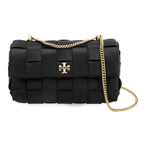TORY BURCH Kira Satin With Leather Portable Crossbody Bag Shoulder Bag Mini Women's Black