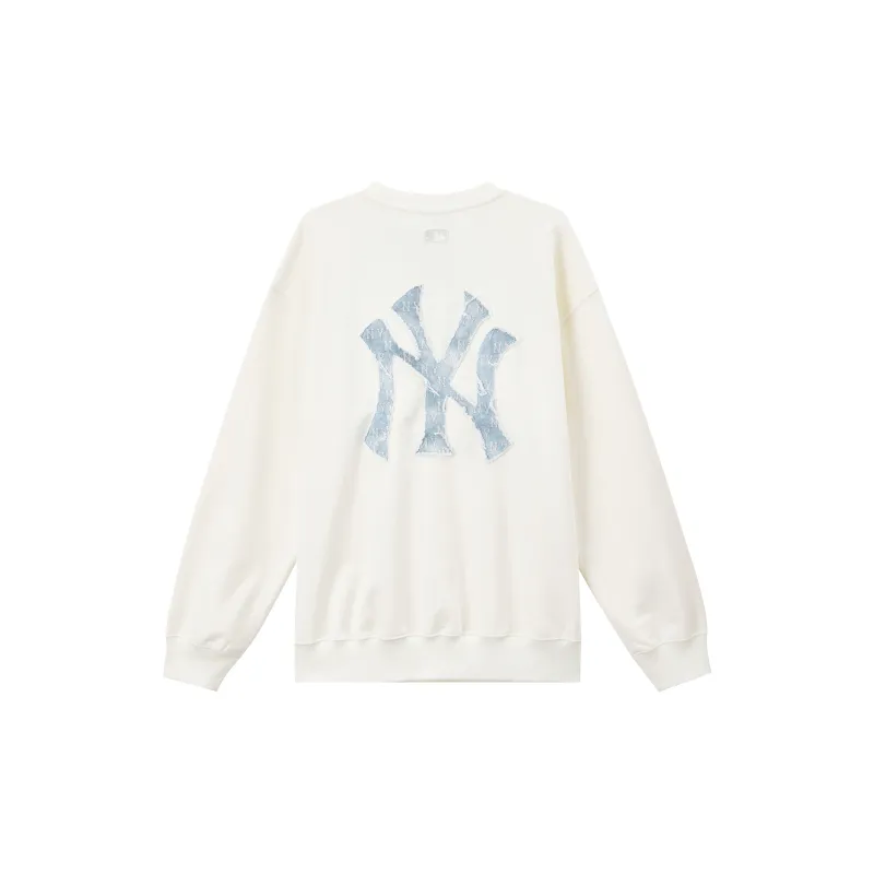 MLB New York Yankees Sweatshirt Unisex Cream-1