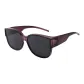 Transparent Purple Frame with Black Gray Lens