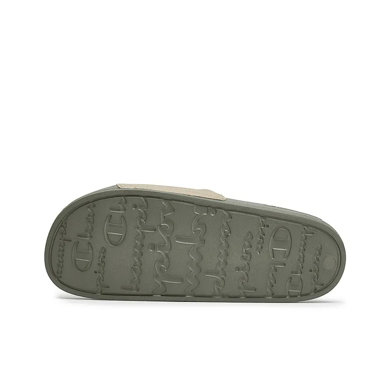 Champion EVA Slip Resistant Slide Slippers Unisex Sand Stone/Forest Green-4