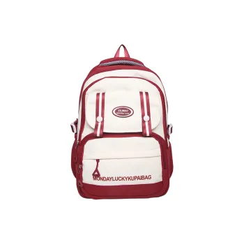 Travel Nylon Backpack Unisex Red/Blue/Black/Khaki/Purple
