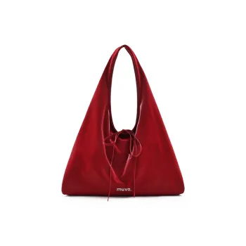 MUVA Polyester Tote Bag Shoulder Bag Large Size Women's Nut Brown/Night Sky/Party Red/Premium Black