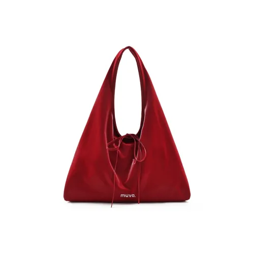 MUVA Polyester Tote Bag Shoulder Bag Large Size Women
s Nut Brown/Night Sky/Party Red/Premium Black