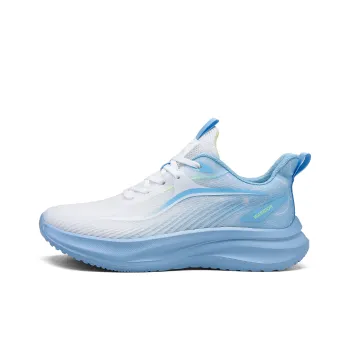 Warrior Non slip Wear resistant Shock Absorption Low Top Casual Running Shoes Men's White Light Blue