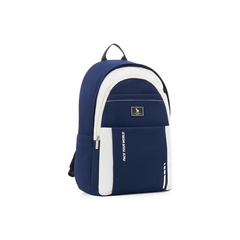 OIWAS Fabric Backpack Regular Unisex Orange/Light Blue/Dark Blue-14