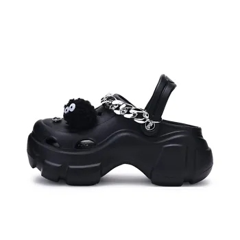 XMISTUO Quirky DIY Black Coal Ball Petite Clogs Women's