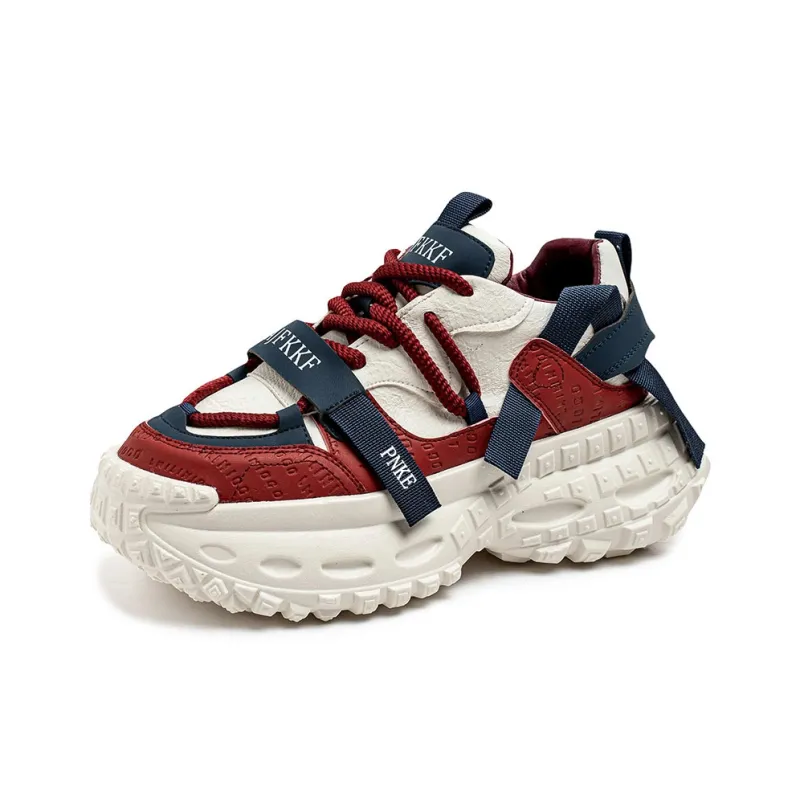 PNKE Anti-Slip And Wear-Resistant Height Increasing Low-Top Chunky Sneakers Men's-2