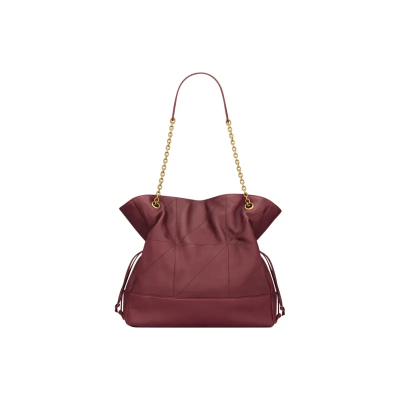 SAINT LAURENT Jamie Lambskin Tote Bag Shopping Bag Shoulder Bags Women's Bordeaux Red-4