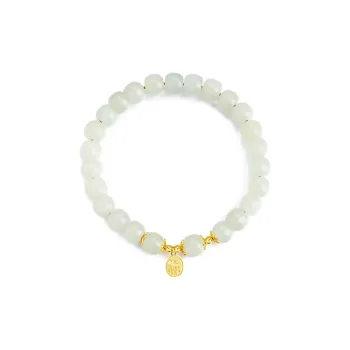 Bubble Scallops Hetian Jade Bracelets White Jade/Pale Greenish White Jade Women's