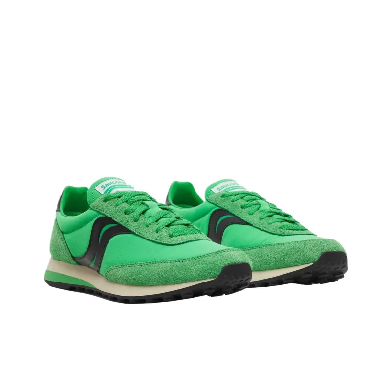 Saucony Trainer 80 Slip Resistant Low Top Running Shoes Unisex Green Black-2
