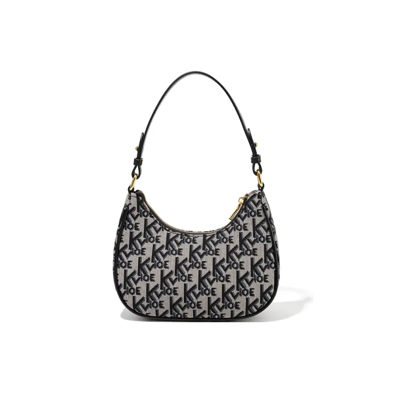 CLEVER& KETCH PU Shoulder Bag, Crescent Bag Women's Black-3