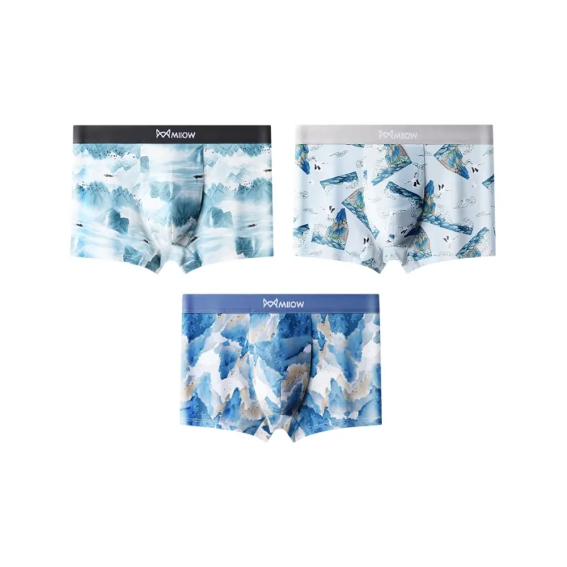 MIIOW Trendy Party Collection Cooling Summer Collection Underpants Men's 3 Pack-5