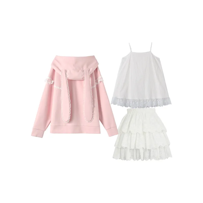 SNBL Two Piece Skirt Sets Women's Coat+Camisole+Skirt-1
