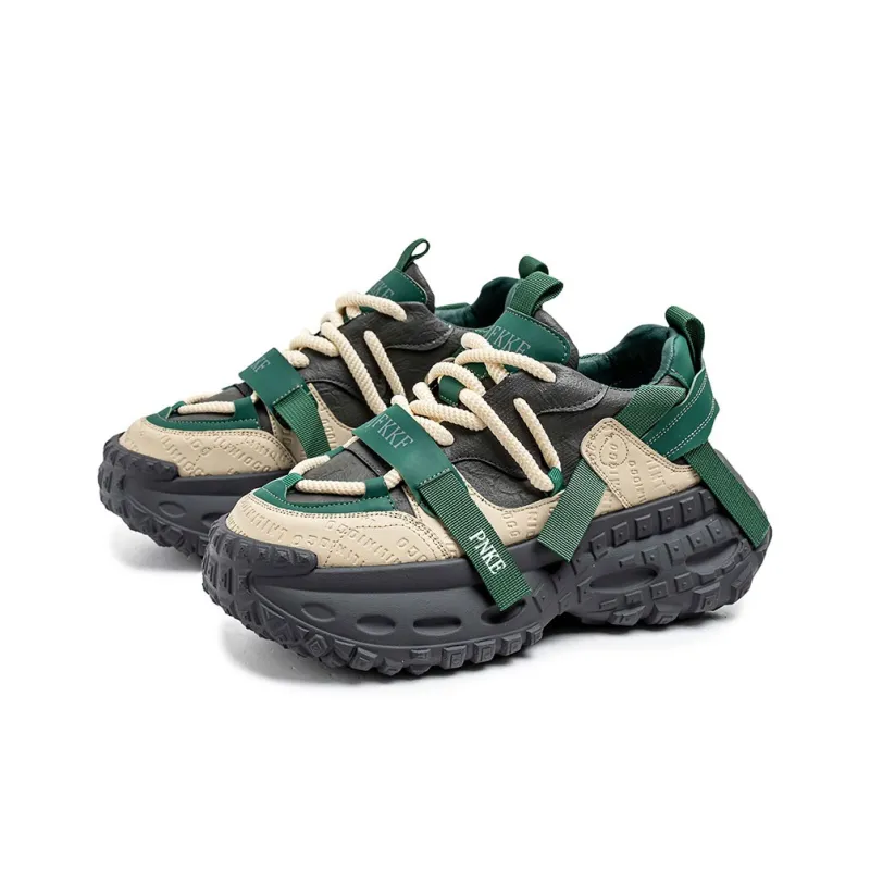 PNKE Anti-Slip And Wear-Resistant Height Increasing Low-Top Chunky Sneakers Men's-4