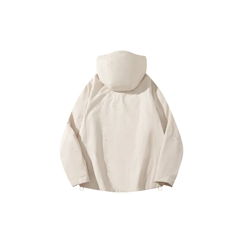 BOBBY ABLEY Water-Resistant Windproof Wear-Resistant Windbreaker Jacket Unisex Dragon Scales Yellow-11
