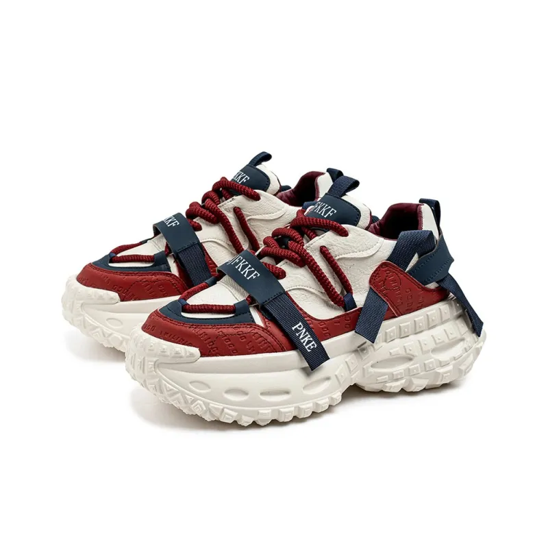 PNKE Anti-Slip And Wear-Resistant Height Increasing Low-Top Chunky Sneakers Men's-1