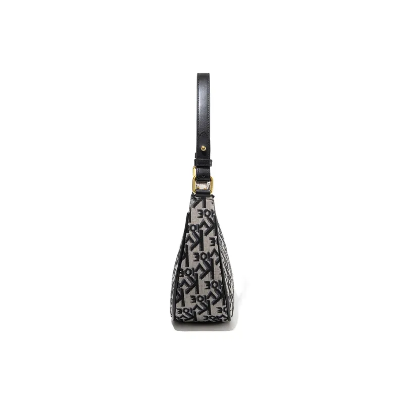 CLEVER& KETCH PU Shoulder Bag, Crescent Bag Women's Black-2
