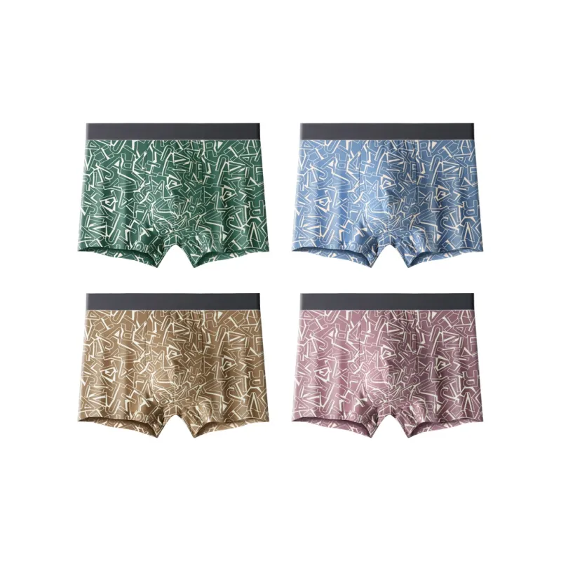 PLANDOO Underpants Men's 4 Pack-12