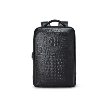 ROBERTA DI CAMERINO Cow Leather, Fabric Backpack Men's Black