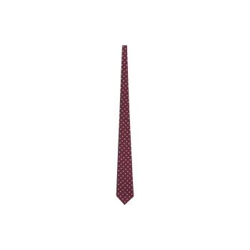 SAINT LAURENT Silk Ties Unisex Red