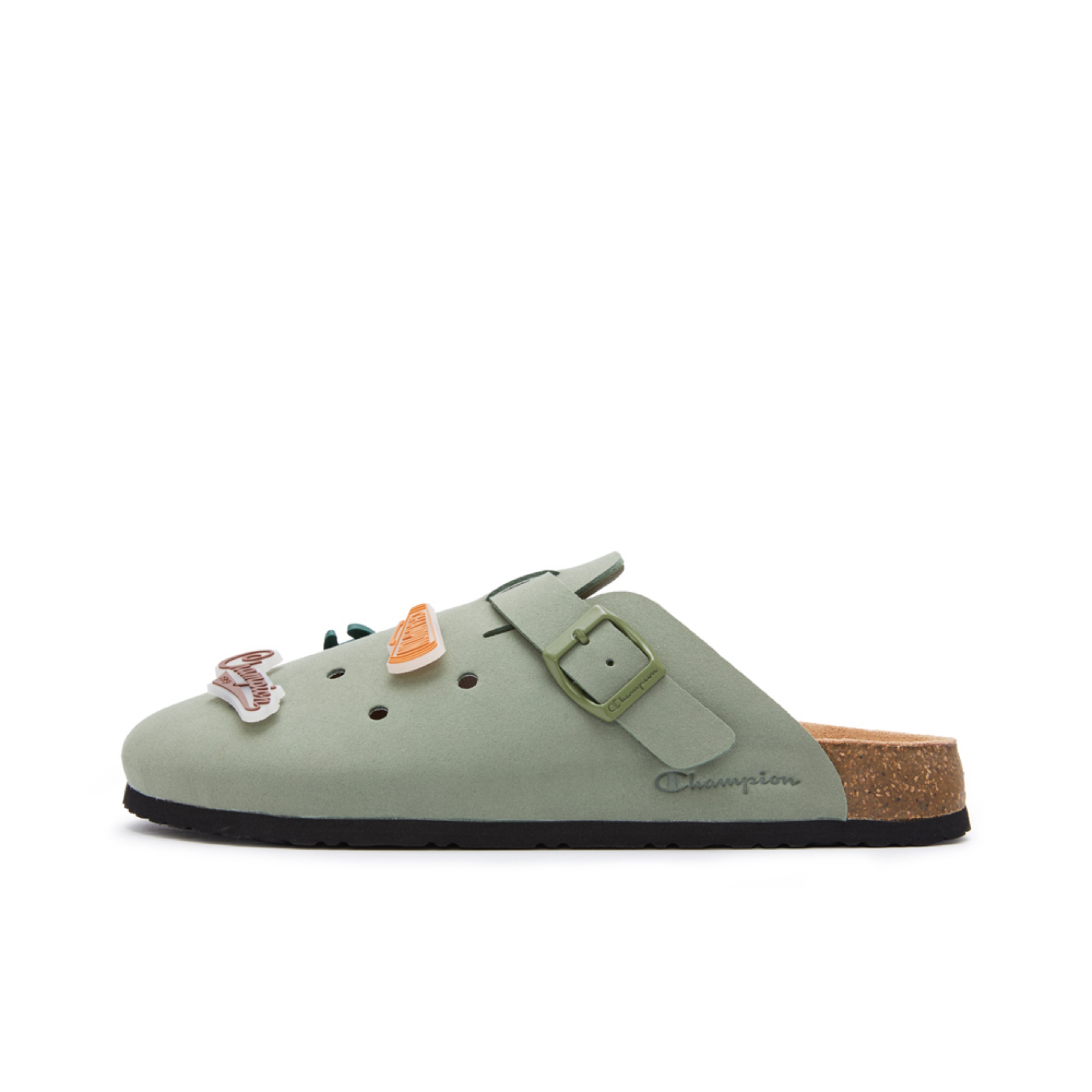 olive green champion slippers