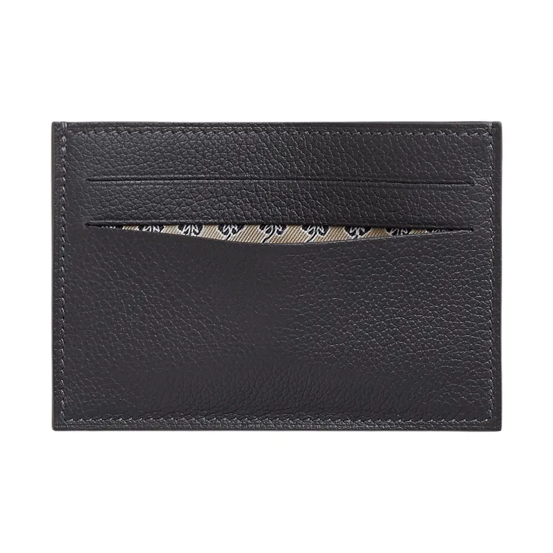 HERMES Citizen Twill Evercolor Calfskin Card Holder Men's Slate & Light Camel & Black-1