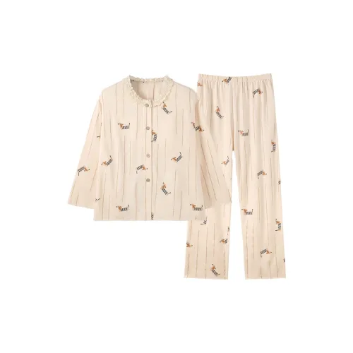 Sleeping Beauty Pajama Set Women's Apricot