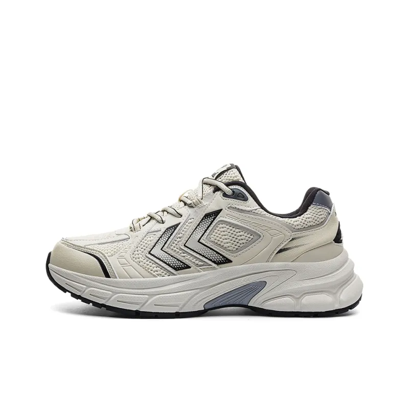 Hummel Cushioned Anti-Slip Wear-Resistant Lightweight Height Increasing Low-Top Chunky Sneakers Men's Ecru-0