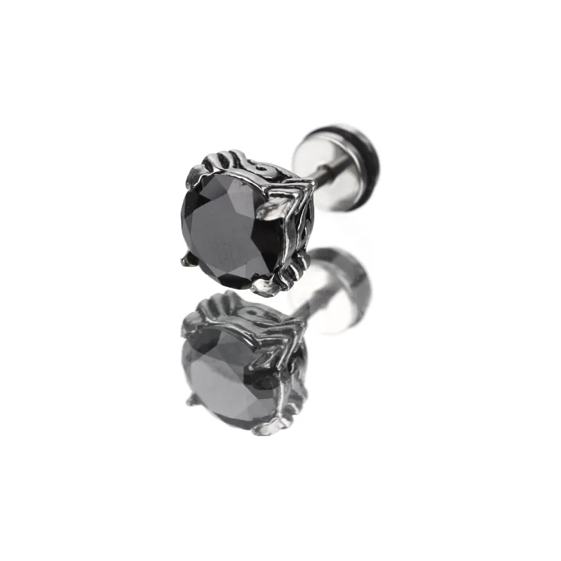 GUDUD Titanium Steel Stud Earrings Men's-2