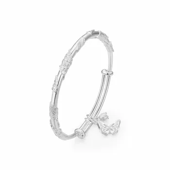 CHINA GOLD S999 Fine Silver Sterling Silver Bracelets Women's