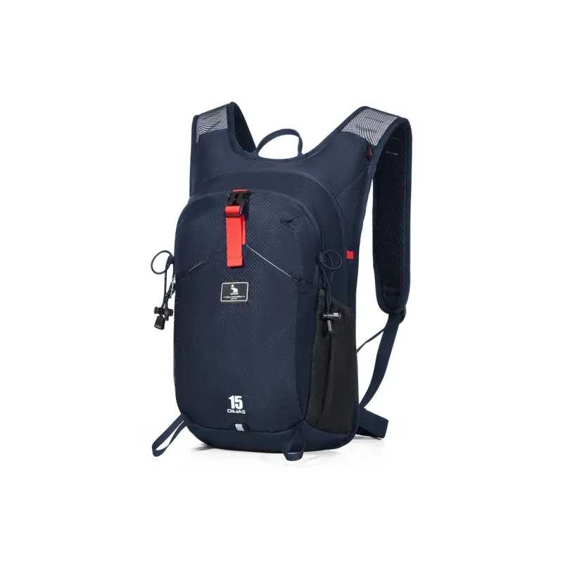 OIWAS Fabric Backpack Unisex Black/Dark Blue/Dark Gray-6