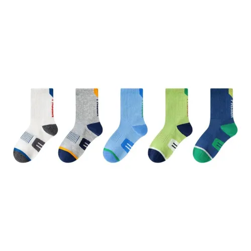 MIIOW Mid Calf Socks Men's 5 Pack Mixed Color