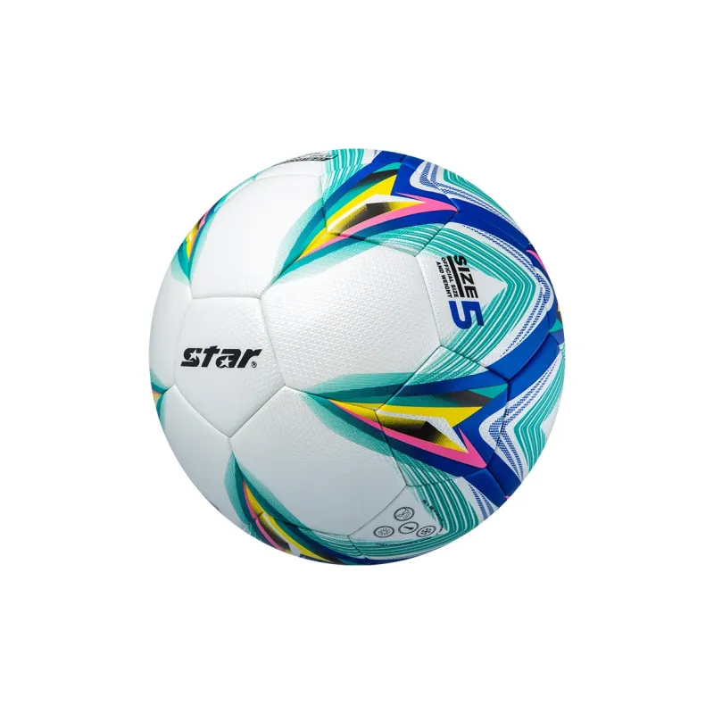 Star Size 5 Ball Soccer PU Seamless Thermal bonding Unisex White Green Blue-4